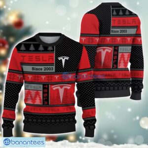 Tesla Logo Ugly Christmas Sweater For Fans Men And Women Christmas Gift Ideas Product Photo 1