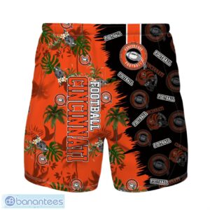 Cincinnati Football Team Hawaiian Shirt And Shorts Custom Name Number Tropical Style Hawaiian Shirt Product Photo 2