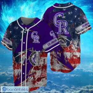 MLB Colorado Rockies Logo Design US Flag Gifts Baseball Jersey Shirt Full Print Product Photo 1
