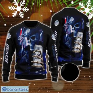Skull Busch Light Beer All Over Print 3D Sweater For Men And Women Product Photo 1