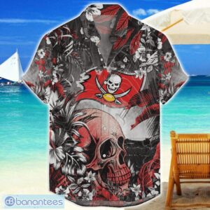 Tampa Bay Buccaneers Tropical Skull Halloween 3D Hawaiian Shirt For Men Women NFL Fans Product Photo 1