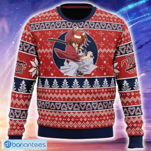 Kenshin Himura Rurouni Kenshin Samurai X Knitted Christmas Sweater Trending Holidays For Men Women Fans - Kenshin Himura Rurouni Kenshin Samurai X Ugly Christmas Sweater_1