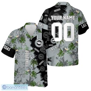 Las Vegas Football Team Hawaiian Shirt And Shorts Custom Name Number Tropical Style Hawaiian Shirt Product Photo 1