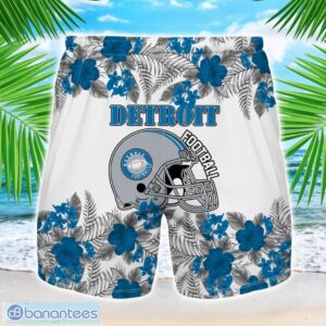 Detroit Team Hawaiian And Shorts All Printed Beach Set For Fans Custom Name Product Photo 2