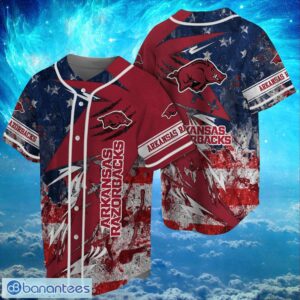 NCAA Arkansas Razorbacks Logo Design Baseball Jersay Shirt Full Print Product Photo 1