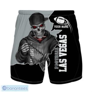 Las Vegas Football Team Hawaiian Shirt And Shorts Personalized Name And Number For Fans Product Photo 2