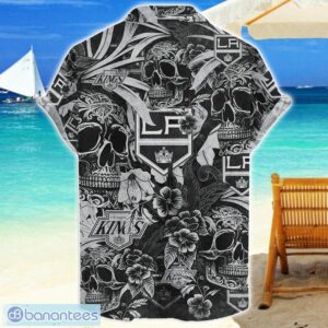 Los Angeles Kings Flower and Skull Hawaiian Shirt NHL Team Halloween Shirt Product Photo 2