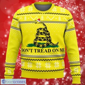 Dont Tread On Me Christmas Yellow Sweater Full Over Print Gifts Christmas 3D Sweater Shirt Product Photo 1