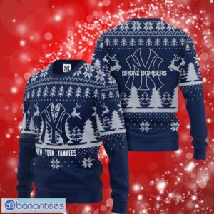 MLB New York Yankees Logo Design Blue Sweater Sweater Print Full Product Photo 1