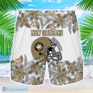 New Orleans Team Hawaiian And Shorts All Printed Beach Set For Fans Custom Name Product Photo 2
