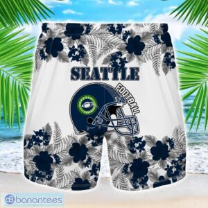 Seattle Team Hawaiian And Shorts All Printed Beach Set For Fans Custom Name Product Photo 2