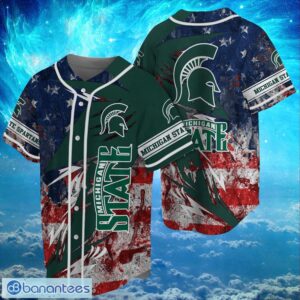 NCAA Michigan State Spartans Logo Design Baseball Jersay Shirt Full Print Product Photo 1