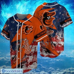 MLB Baltimore Orioles Logo Design US Flag Gifts Baseball Jersey Shirt Full Print Product Photo 1