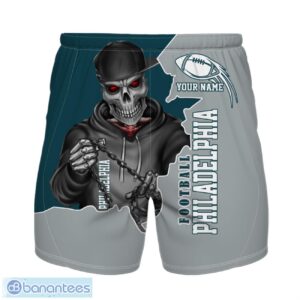 Philadelphia Football Team Hawaiian Shirt And Shorts Personalized Name And Number For Fans Product Photo 2