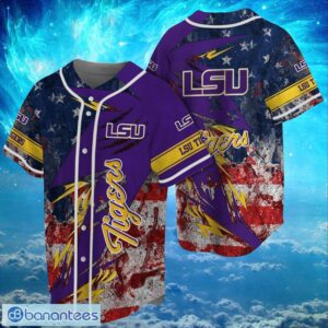 NCAA LSU Tigers Logo Design Baseball Jersay Shirt Full Print Product Photo 1