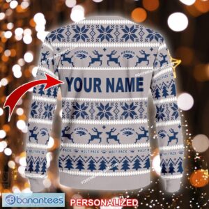 NEW Soup Nevada Wolf Pack Knitted Xmas Sweater Gift For Adult Custom Name - NCAA Nevada Wolf Pack Ugly Christmas Sweater For Men And Women Photo 2