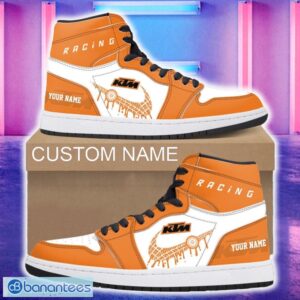KTM Car Air Jordan 1 Hightop Shoes New For Fans Gift AJ1 Sneaker Custom Name - KTM Air Jordan 1 Hightop Shoes_4