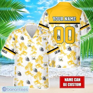 Coconut design Logo Los Angeles Team Hawaiian And Shorts All Printed Beach Set For Fans Custom Name Yellow Product Photo 1