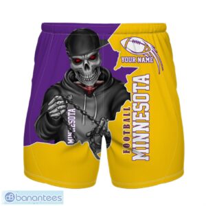 Minnesota Football Team Hawaiian Shirt And Shorts Personalized Name And Number For Fans Product Photo 2