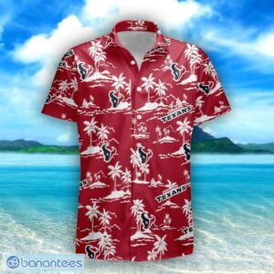 Houston Texans 3D Tropical Pattern Coconut Tree Hawaiian Shirt And Shorts Product Photo 1
