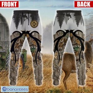 Pittsburgh Steelers Custom Name Hunting Camo Style 3D Hoodie T-Shirt Sweatshirt Product Photo 5