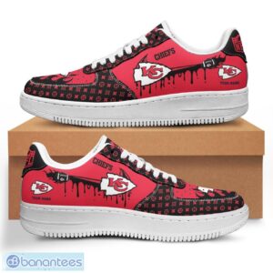 Personalized Name Kansas City Chiefs Drip Air Force Shoes Men Women Sneakers Product Photo 1