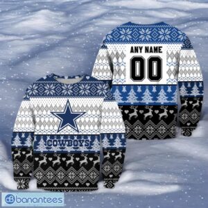 Dallas Cowboys Personalized Name & Number Ugly Sweater Christmas Gift For Fans Product Photo 1
