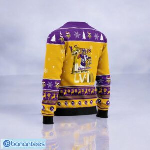 Minnesota Vikings Justin Jefferson #18 Super Bowl LVII Champions 2023 Sport Player 3D Ugly Christmas Sweater Product Photo 3