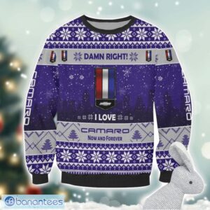 Chevrolet Camaro Damn Right I Lover Chevrolet Camaro Now And Forever 3D Ugly Christmas Sweater Christmas Gift Product Photo 2