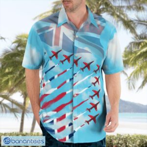 RAF Red Arrows Aircraft Armed Force Days Hawaiian Shirt Beach Shirt Blue Product Photo 4