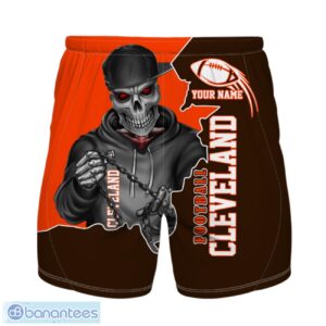 Cleveland Football Team Hawaiian Shirt And Shorts Personalized Name And Number For Fans Product Photo 2