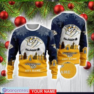 Custom Name NHL Nashville Predators 3D Sweater Christmas Holiday Gift Product Photo 1