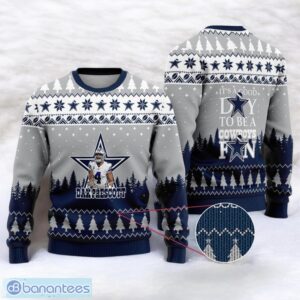 Dallas Cowboys Dak Prescott #4 Super Bowl LVII 2023 It's A Good Day To Be A Cowboys Fan Sport Player 3D Ugly Christmas Sweater Product Photo 1