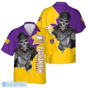 Minnesota Football Team Hawaiian Shirt And Shorts Personalized Name And Number For Fans Product Photo 1