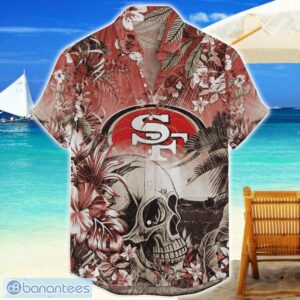 San Francisco 49ers Tropical Skull Halloween 3D Hawaiian Shirt For Men Women NFL Fans Product Photo 1