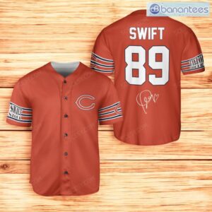 Chicago Bears Taylor Swift Baseball Jersey Shirt Orange Number #89 For Men And Women Product Photo 1