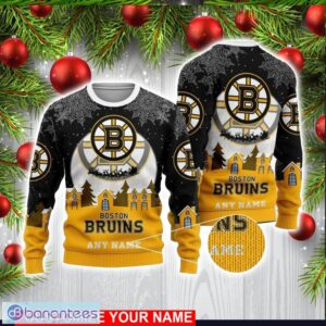 Custom Name NHL Boston Bruins 3D Sweater Christmas Holiday Gift Product Photo 1
