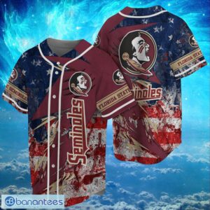 NCAA Florida State Seminoles Logo Design Baseball Jersay Shirt Full Print Product Photo 1