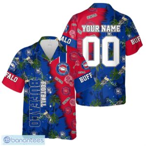 Buffalo Football Team Hawaiian Shirt And Shorts Custom Name Number Tropical Style Hawaiian Shirt Product Photo 1