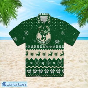 Milwaukee Bucks Christmas Hawaiian Shirt Product Photo 2