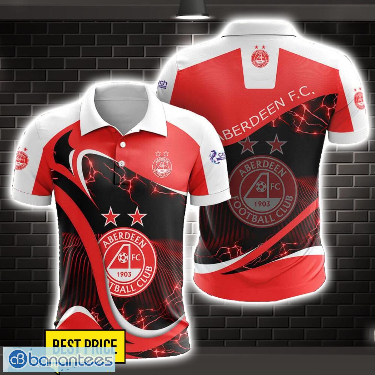 aberdeen fc 3d polo shirt special gift for fans holiday gift image Aberdeen F.C. 3D Polo Shirt Special Gift For Fans Holiday Gift Product Photo 1