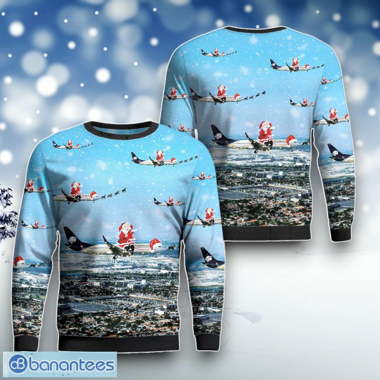 aeromexico b737 800 n861am christmas sweater for men women image Aeromexico B737-800 (N861AM) Christmas Sweater For Men Women Product Photo 1