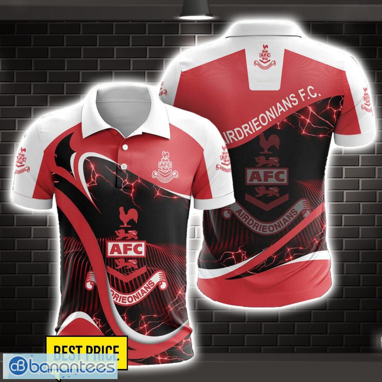 airdrieonians fc 3d polo shirt special gift for fans holiday gift image Airdrieonians F.C. 3D Polo Shirt Special Gift For Fans Holiday Gift Product Photo 1