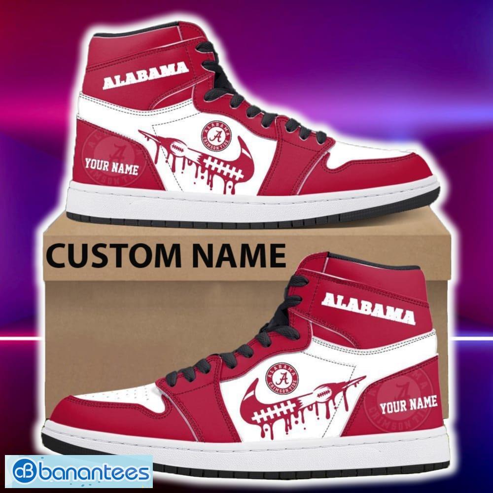 alabama crimson tide air jordan hightop shoes new custom name for fans gift sneaker image Alabama Crimson Tide Air Jordan Hightop Shoes New Custom Name For Fans Gift Sneaker - Alabama Crimson Tide Air Jordan Hightop Shoes Photo 4