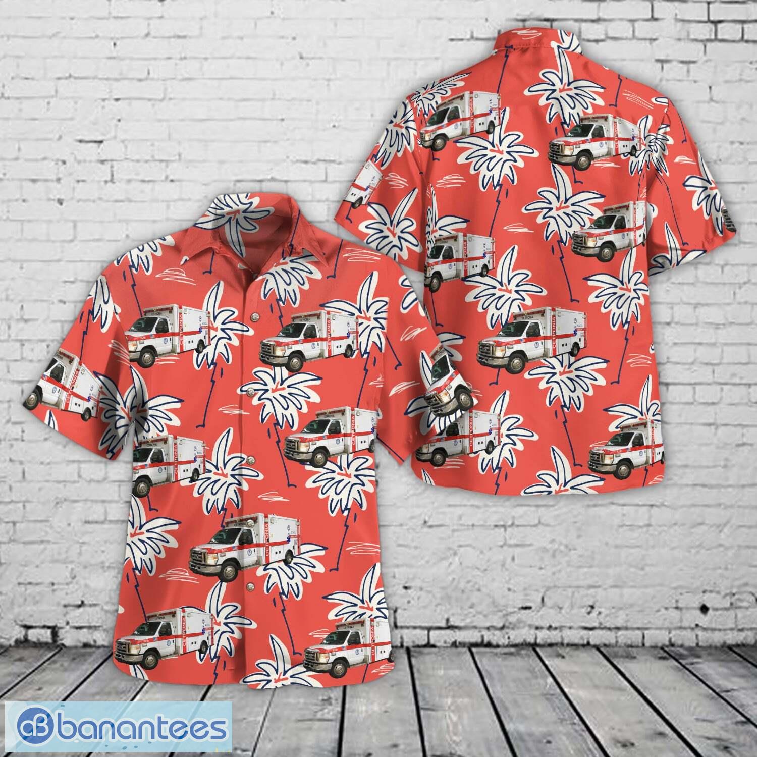 allentown pennsylvania cetronia ems als ambulance 6291 hawaiian shirt image Allentown, Pennsylvania, Cetronia EMS ALS Ambulance 6291 Hawaiian Shirt Product Photo 1