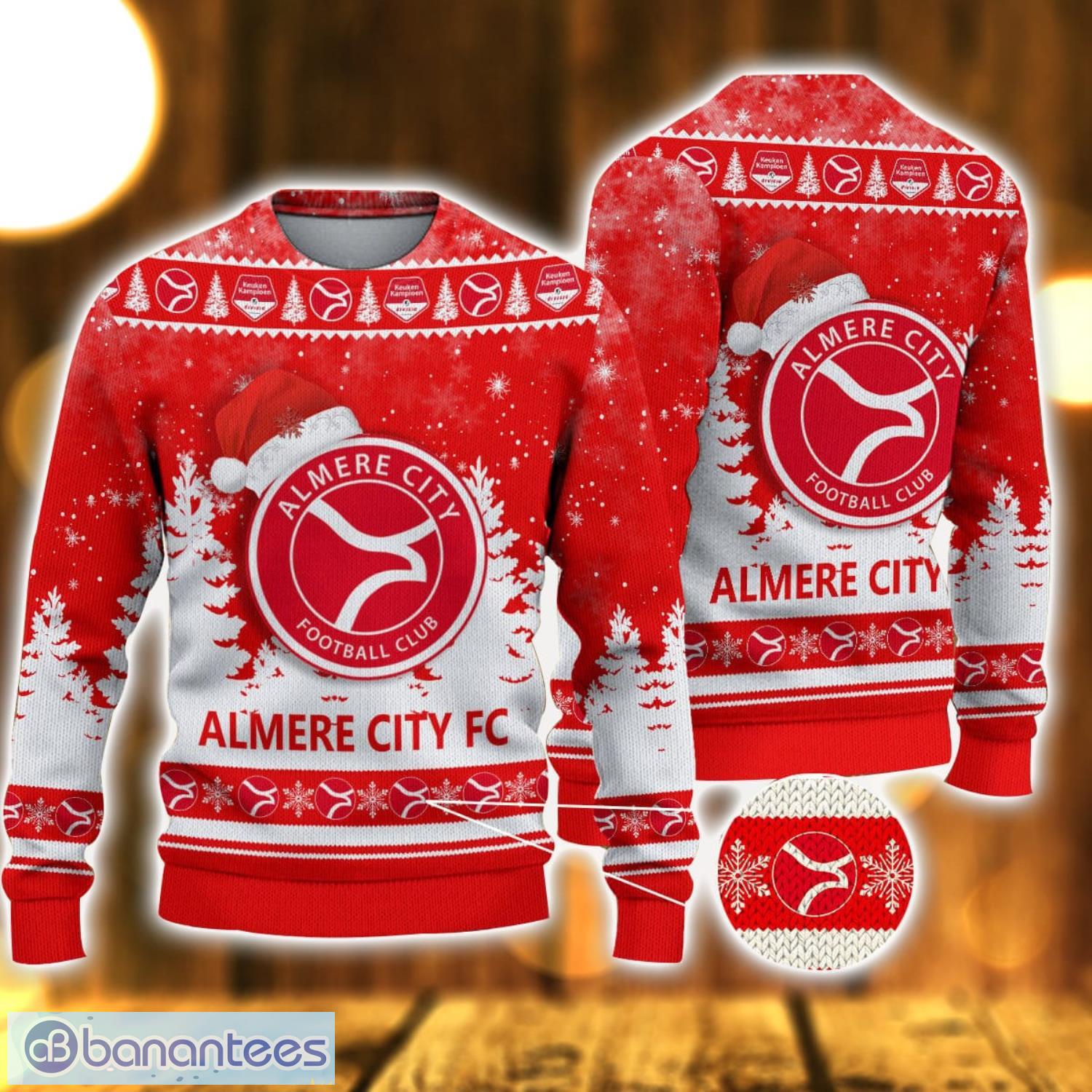 almere city fc 3d sweater gift for men and women ugly christmas sweater image Almere City FC 3D Sweater Gift For Men And Women Ugly Christmas Sweater Product Photo 1