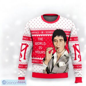 Scarface The World Is Yours Tony Montana Ugly Christmas Sweater Product Photo 1