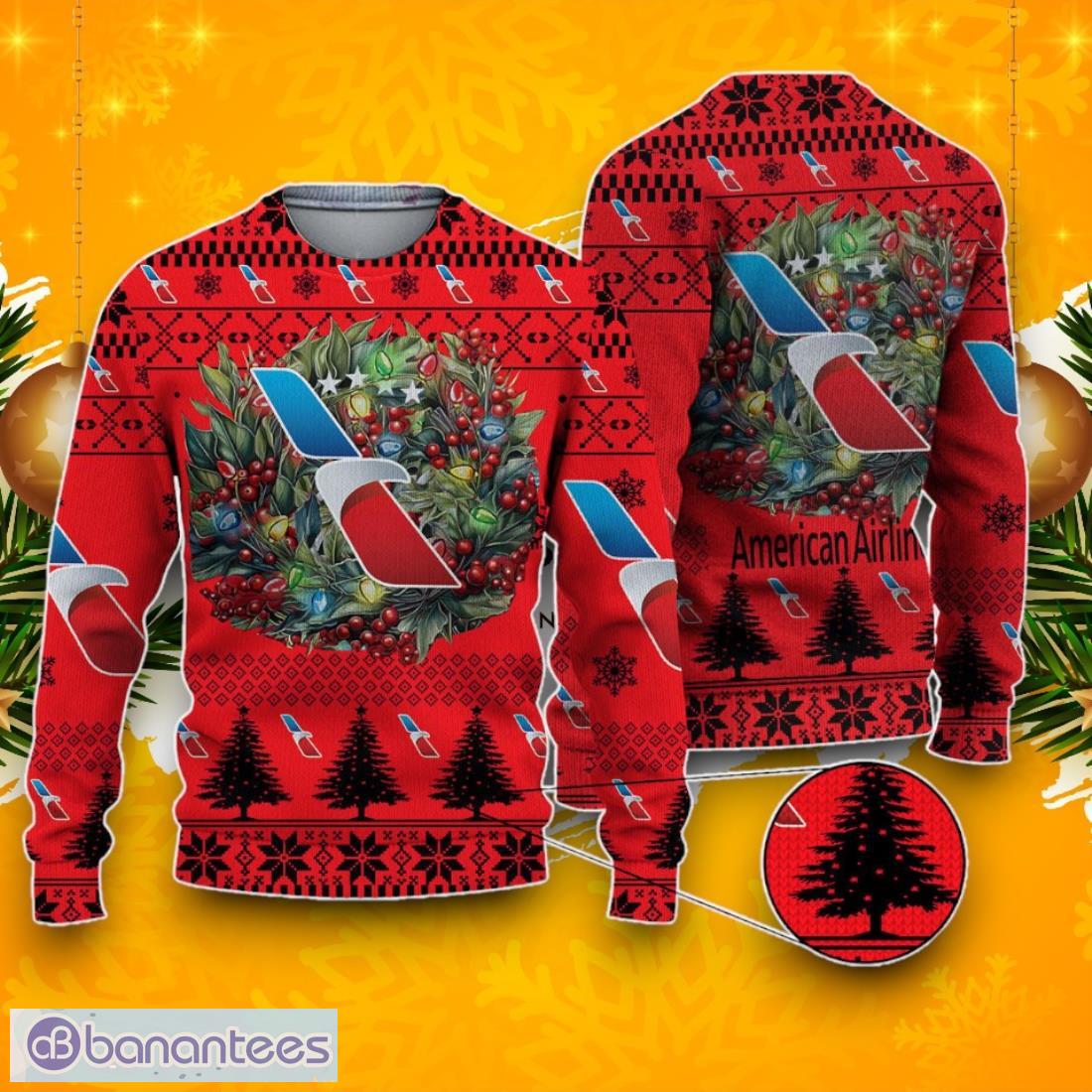 american airlines ugly christmas sweater gift for christmas image American Airlines Ugly Christmas Sweater Gift For Christmas Product Photo 1