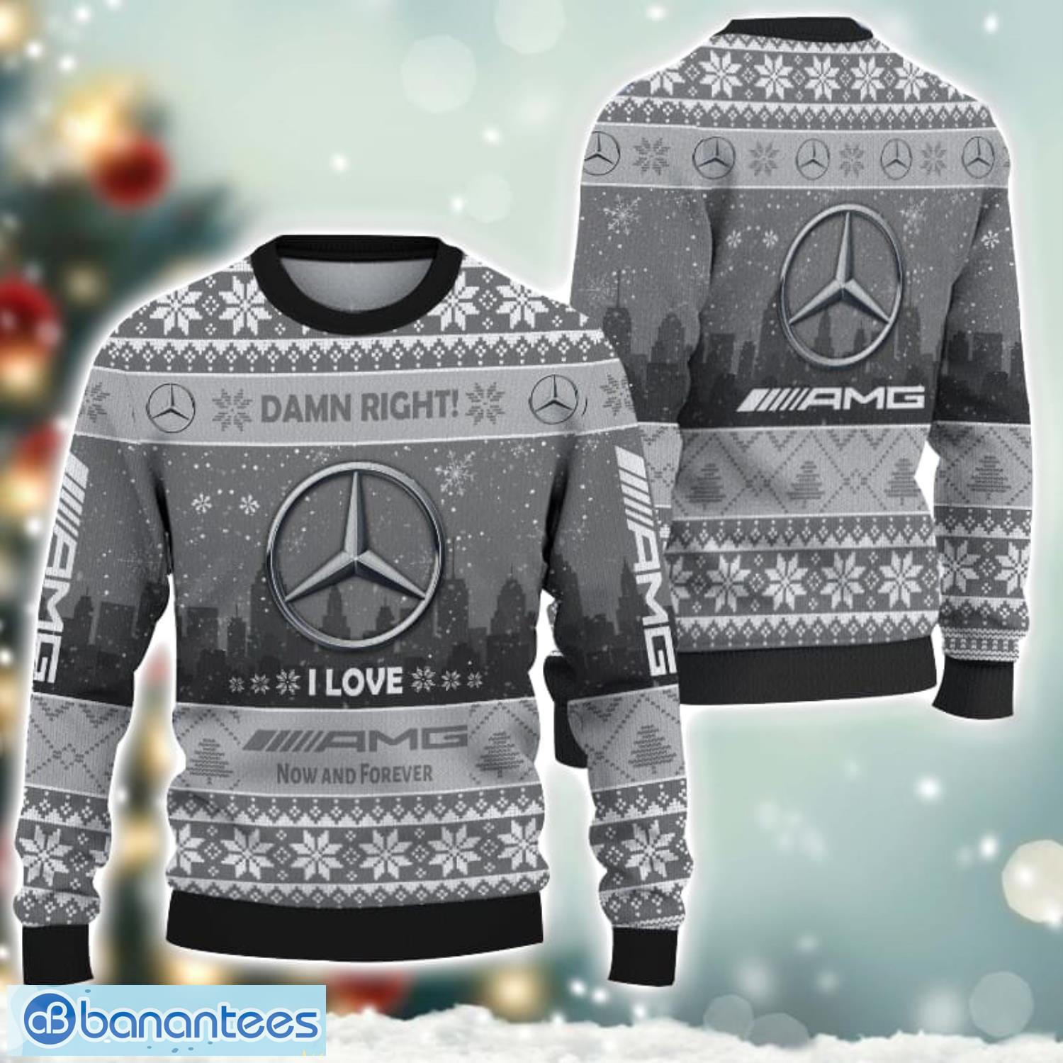 amg damn right i lover amg now and forever 3d ugly christmas sweater christmas gift image AMG Damn Right I Lover AMG Now And Forever 3D Ugly Christmas Sweater Christmas Gift Product Photo 1
