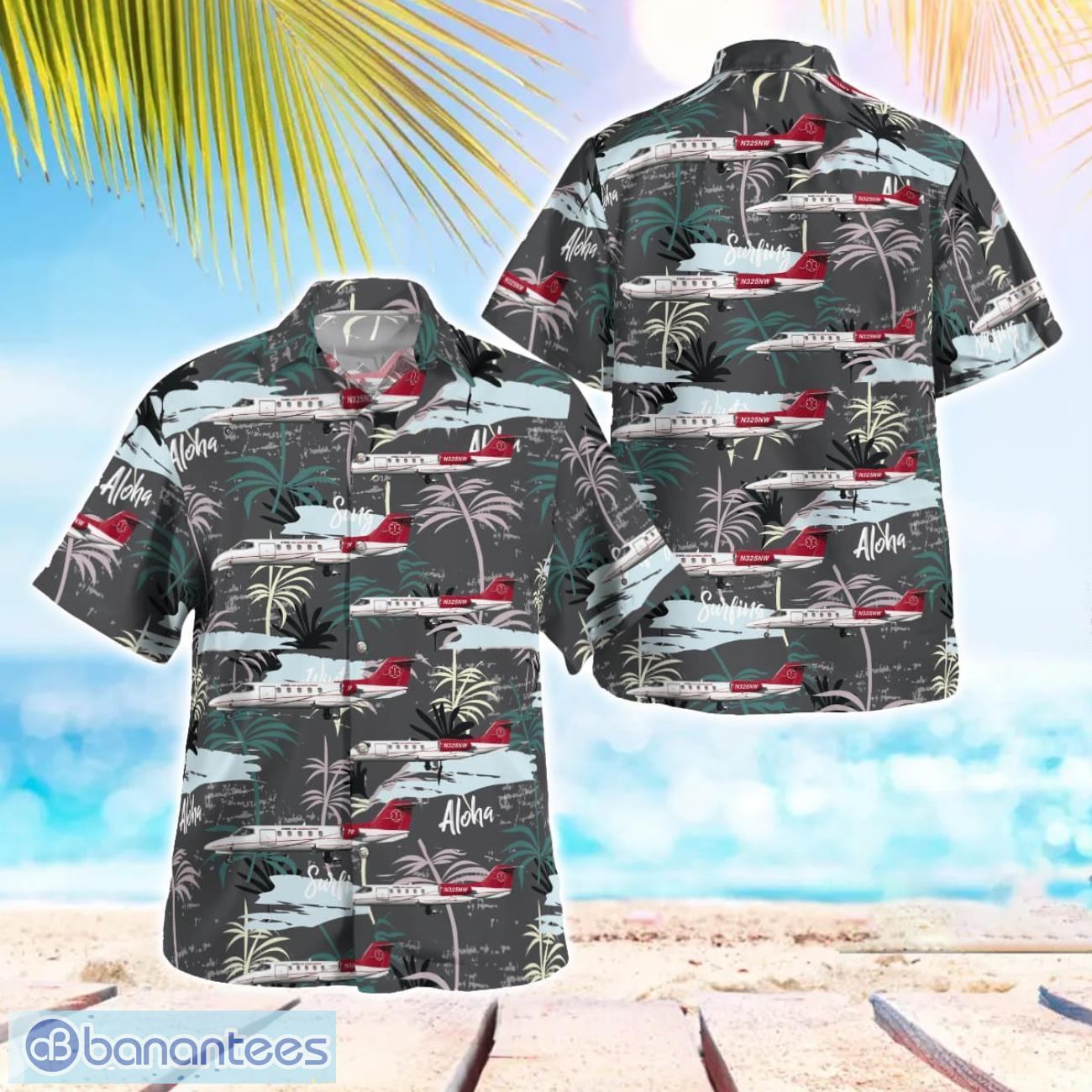 amr air ambulance learjet 35 hawaiian shirt image AMR Air Ambulance Learjet 35 Hawaiian Shirt Product Photo 1
